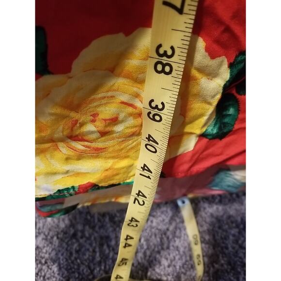 Almost Famous Red Floral Dress with Large Yellow Flowers - Picture 6 of 8